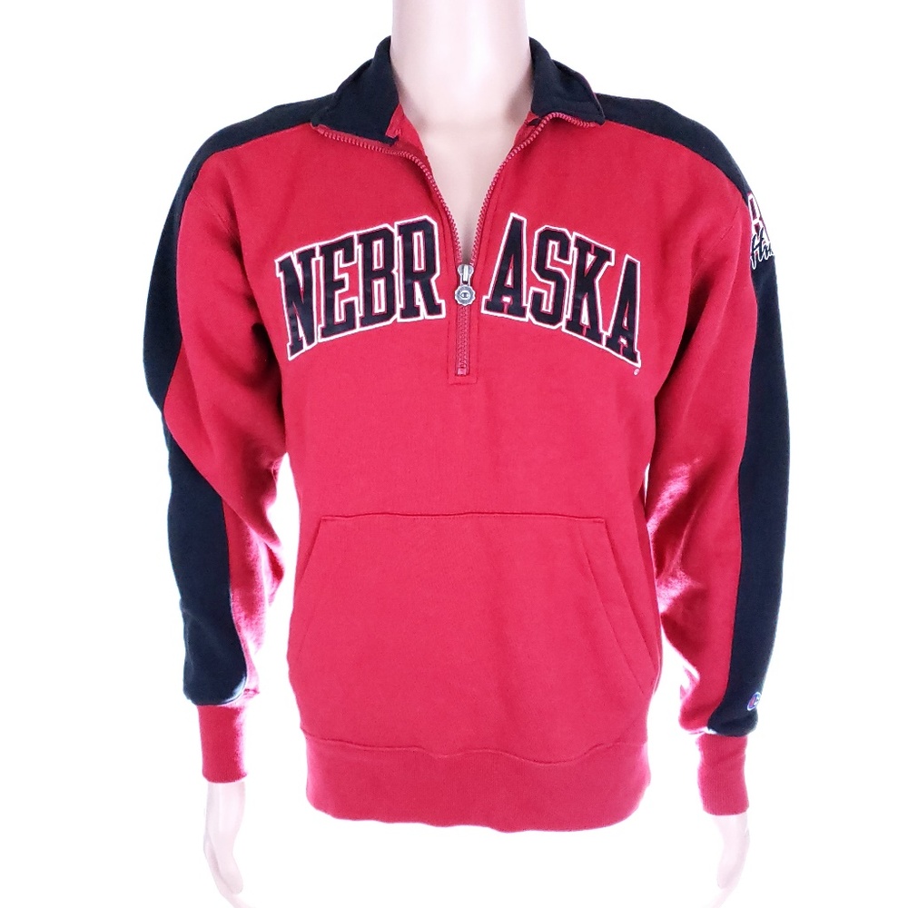 Champion Nebraska Cornhuskers Men 1/4 Zip Sweatshirt Size S
